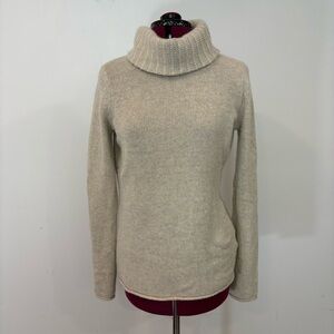 Kenar Angora Wool Turtle neck Cream Sweater sz M
